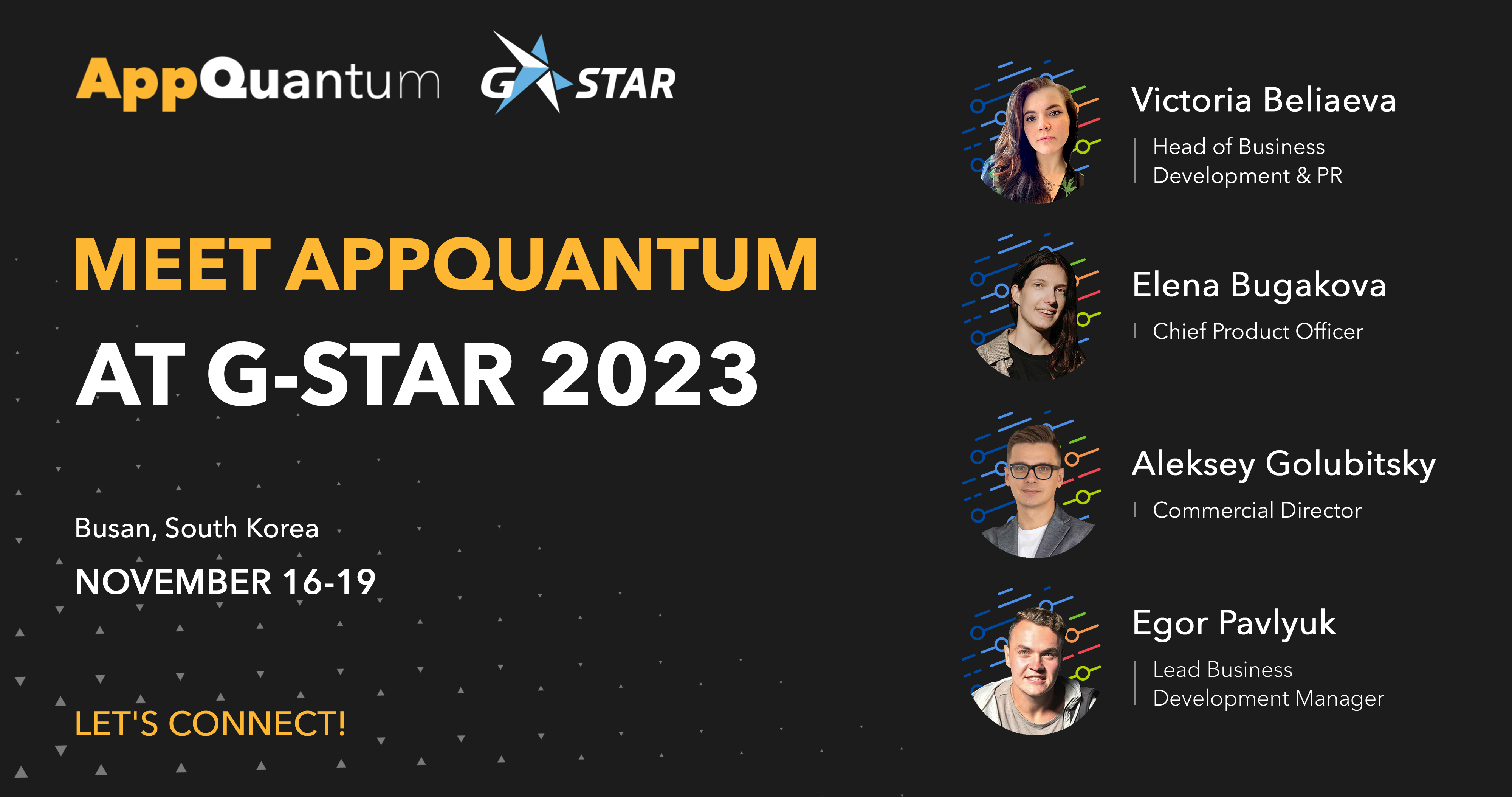 Meet AppQuantum at G-STAR 2023!